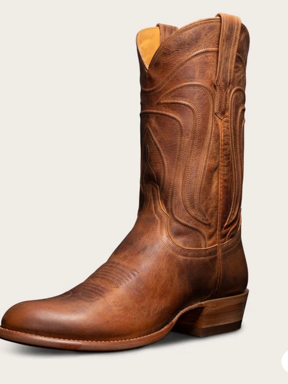 🤠 Tecovas The Cartwright Cowboy Boots Men 10D Scotch Goat Leather Western Brown - Picture 2 of 12